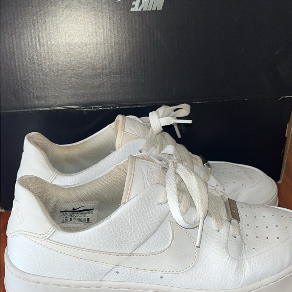 Nike AF1 White Leather Sneakers